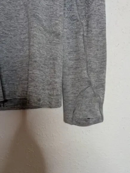 Lululemon  Breathe Repeat Movement is Medicine Womens Gray Shirt Size 6 Athletic - Picture 2 of 5